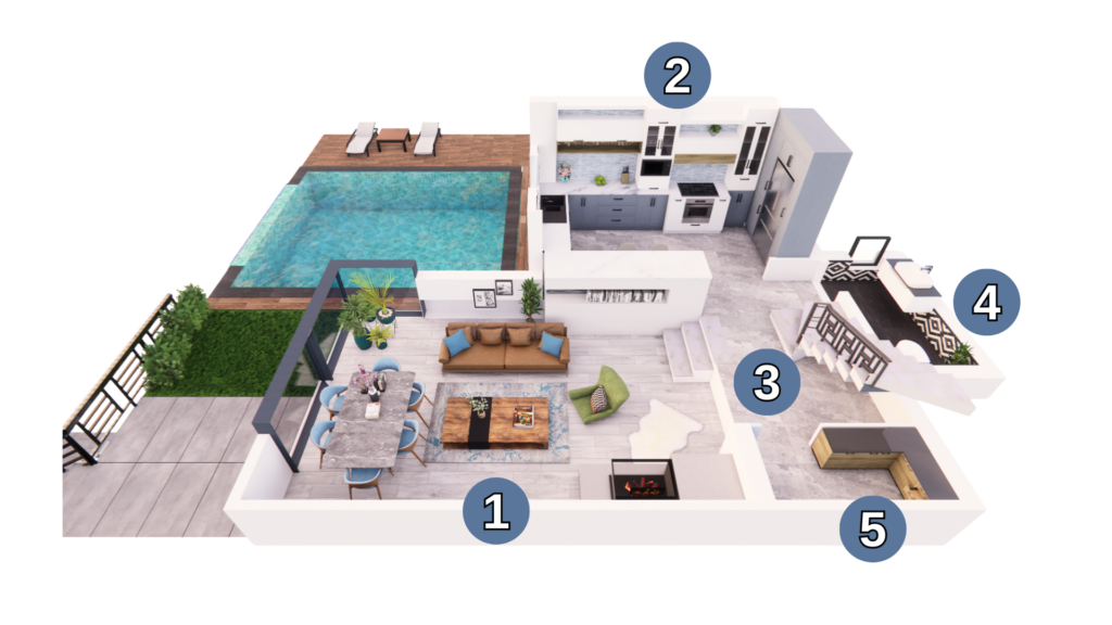 İkiz Villa Bahçe Katı