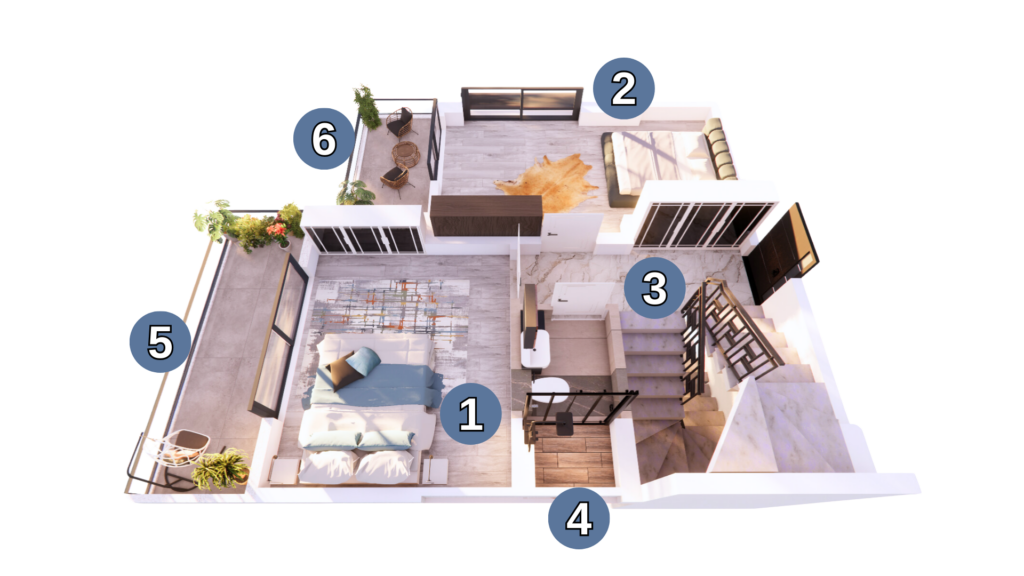 İkiz Villa Orta Kat